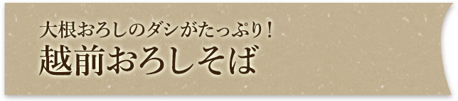 大根おろしのダシがたっぷり！越前おろしそば